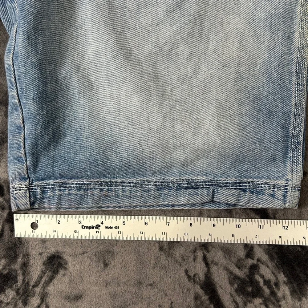 Enyce Denim Carpenter Shorts Mens 36 Light Blue Y2K Baggy Hip Hop 101 Utility